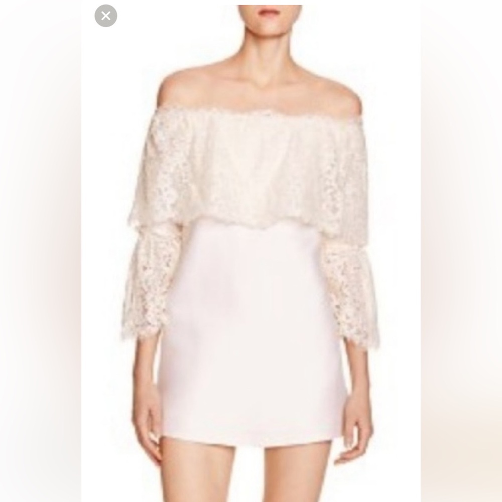 Rachel Zoe Sailor Off Shoulder Lace Dress Size 2 Used